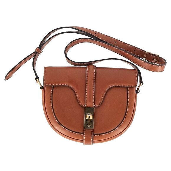 Celine Besace Small 16 Bag in Tan Calfskin Leather - Picture 1 of 9